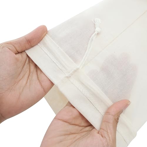 PALTERWEAR 100% Cotton Drawstring Bags 10‑Pack 8x10 Lightweight 70 GSM Muslin Pouch Set | Reusable Gift, Craft, Pantry, Travel Storage | Double Drawstring (Natural Beige, 8 x 10 Inches) - size: 8 x 10 Inches