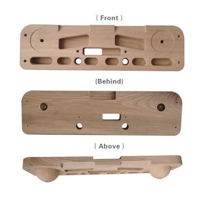 Keenso Wooden Rock Climbing Hangboard, Wooden Hangboard Climbing Board Fingerboard Climbing Training Board for Building Core Strength and Endurance