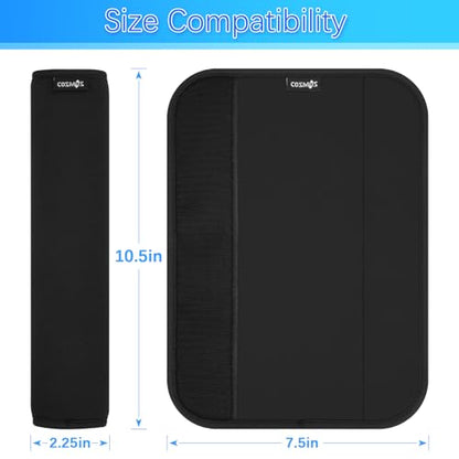 Cosmos 2 Pcs Neoprene Shoulder Strap Pads Universal Cushion Shoulder Pad Replacement for Laptop Bag, Messenger, Travel Duffel, Guitar, Car Seat Shoulder Strap Padding, 10 in, Anti-Slip Design