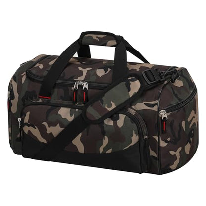 30L Gym Sport Duffle Bag - 17 inch Carry on Weekender Overnight Bag for Travel, Workout, Fitness (Camo-30L) - color: Camo