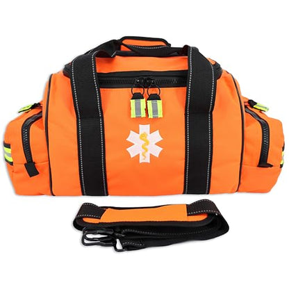 Lightning X Customizable Large EMT Medic First Responder EMS Trauma Jump Bag w/Embroidered Name - Orange - color: Orange