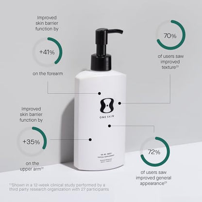 oneskin OS-01 BODY Topical Supplement Moisturizer | Age Reversal, 8.45 Oz | Fragrance-free body moisturizer targets thin, crepey skin. Hydrates, firms the look of skin and supports barrier
