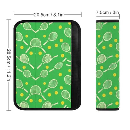 2 Piece Sports Racket Tennis Ball Car Seat Belt Pad Breathable Seat Belt Cushion for Child, Stroller Pushchair High Chair, Easy Install (No Tool) - color: Pattern 435