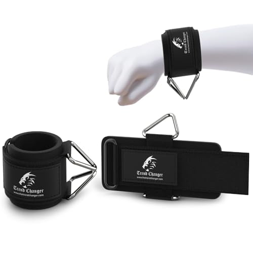 Wrist Cuffs Support - Cable Attachments For Gym Machine Workout Adjustable Wrist Straps For Weightlifting With Sturdy Buckle Neoprene Padding For Strength Training, Lateral Raises - size: Large ( 6.7" - 8" Wrist Circumference )