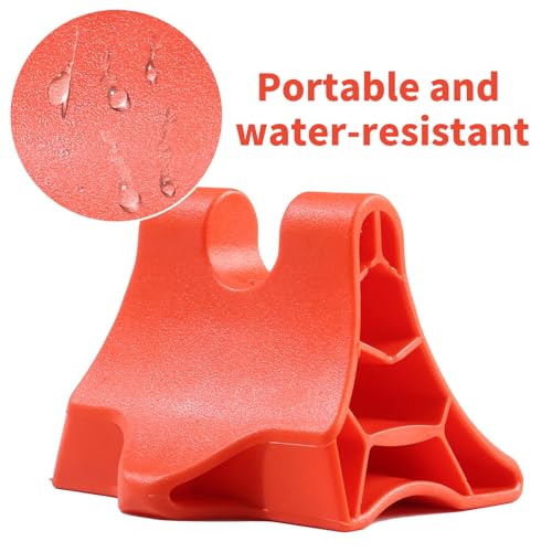 Trigger Point Massage Tool, Handheld Deep Tissue Manual Massager for Neck, Shoulders, Back & Feet, 3-Edge Pressure Point Design, Portable (Red)