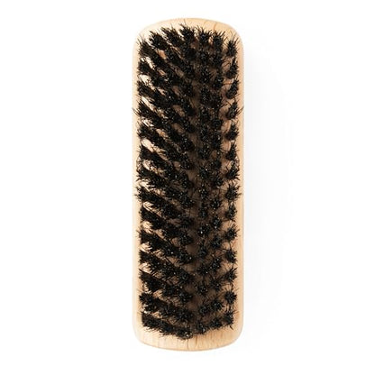 GranNaturals Boar Bristle Slick Back Hair Brush - Palm Size - Soft Medium Smoothing Hairbrush to Style, Polish, & Lay Hair Down Flat to Create a Sleek Frizz Free Hairstyle for Women and Men