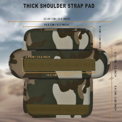 ZINZ 2-Pack Professional Tactical Shoulder Pad, Ultra-Thick & Breathable Cushion for Vest Shoulder Straps and Backpacks, Comfort & Durable - color: Camouflage Green