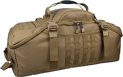 3 In 1 Military Backpack Travel Duffle Bag for Weekender Gym Traveling Workout Deployment - color: Tan, size: Small (30L)