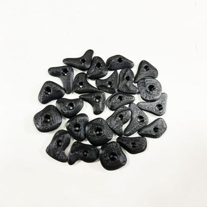 24Pcs Rock Climbing Holds for Bearded Dragons,Reptiles Toy Rock Wall Holds,6 Multi-Size Climbing Rock Wall Grips for Bearded Dragons Tank Accessories,Black