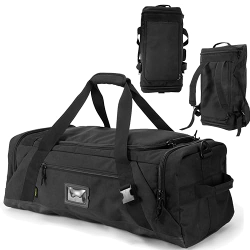 65L Large Duffle Bag | Gym Bags For Men, Weekend Bag For Women, Travel Backpack Carry On, Sports Duffel Bag - color: Black, size: 65L