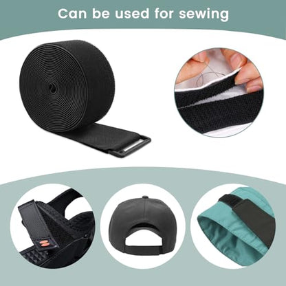 1.5In x 32Ft Cable Straps Heavy Duty With 40 Buckles, Black Hook and Loop Straps, Reusable Cable Ties for Organizer or Storage - size: 1.5In x 32Ft