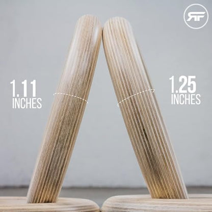 REP Fitness Wood Gymnastic Rings with Numbered Heavy Duty Adjustable Straps - Perfect for Cross-Training Workouts, Gymnastics and Conditioning - size: 1.11", style: 14' Straps