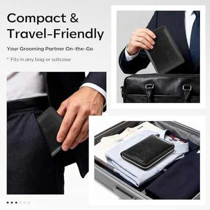 Manicure Kit, FAMILIFE Professional Manicure Set Nail Kit, 11 in 1 Stainless Steel Nail Clippers Set, with Portable Black Leather Travel Case Luxury Gifts for Him - color: Black