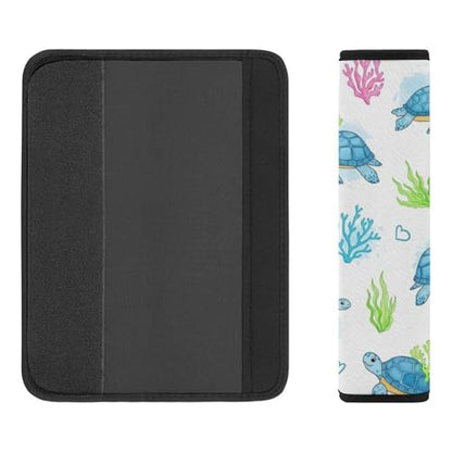 2 Pack Sea Turtle Cute White Car Seat Straps Shoulder Pads Universal Soft and Comfortable Seat Belt Cushion for Adults and Children, Stroller Pushchair High Chair - color: Pattern 758
