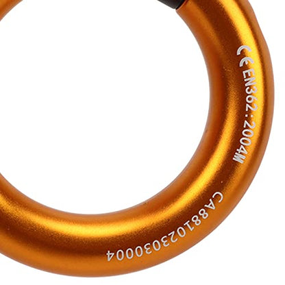Rappel Ring, Rock Climbing O Ring Safe to Use Abrasion Resistance Uniform Force for Mountaineering - color: Gold