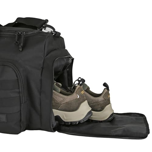 APRILBAY Super Quality 60L Large Duffel Travel Bag Luggage Foldable Bag Cargo Sport Gear Equipment Skiing Hardware Bag Heavy Duty& Durable(Black) - color: Black