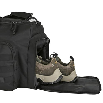 APRILBAY Super Quality 60L Large Duffel Travel Bag Luggage Foldable Bag Cargo Sport Gear Equipment Skiing Hardware Bag Heavy Duty& Durable(Black) - color: Black