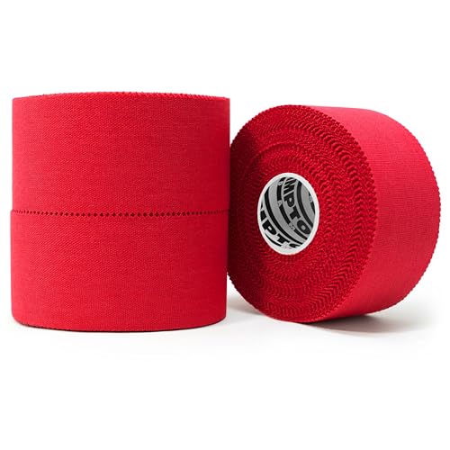 Hampton Adams | As Seen on Shark Tank | Original Athletic Sports Tape (3 Pack) | 45ft Rolls | Very Strong Easy Tear NO Sticky Residue | Best Tape for Athlete & Trainers | Fingers Ankles (Red) - color: Red, size: 1.5 inch (3 Rolls)