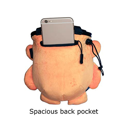 Chalk Bag for Rock Climbing - Bouldering Chalk Bucket with Quick-Clip Belt, Zipper Pocket and Brush Holder - style: Monkey
