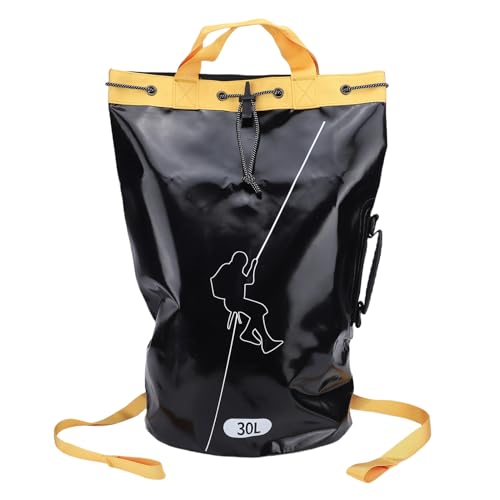 Rope Backpack, Rock Climbing Gear Bag with Drainage Holes & Internal Hangers for Outdoor Rescue & Canyoneering (30L)