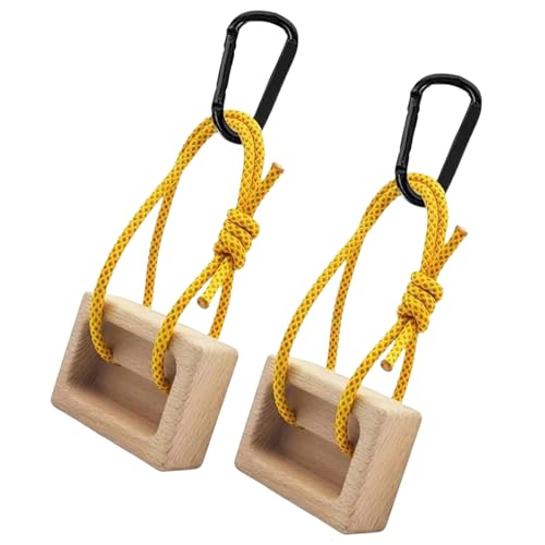 Handcrafting Wood Hangboards for Climbers with Ergonomic Designs and Multiple Grip Positions for Practical Training Wood Finger Strength Trainer - color: 2 Sets