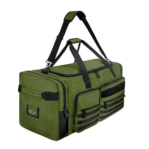 Goloni 130L Heavy Duty Large Duffle Equipment Bag,Catchers Gear Bag with Shoe Compartment,Baseball Duffle Bag - color: Green