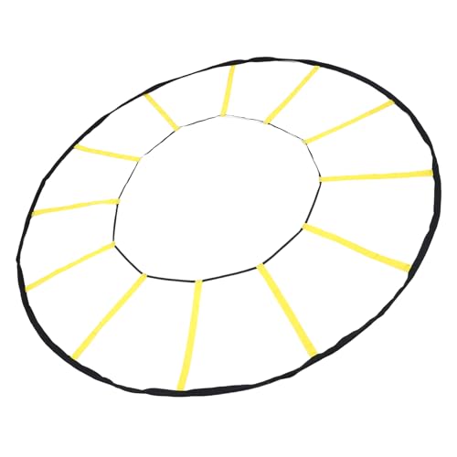 Pomya Speed and Agility Training Ladder Circular 12 Rungs | Nylon Portable Ladder for Soccer Football Basketball with Storage