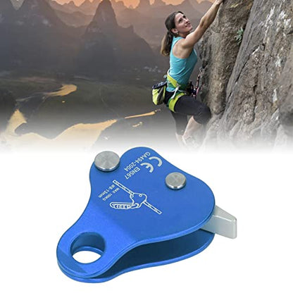Kadimendium Climbing Rope Grab Stopper Aluminum Alloy Self Locking Grip Clamp for Cave Exploration (Blue) - color: Blue