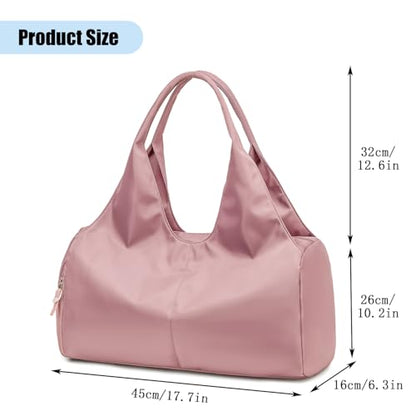 Forestfish Yoga Gym Bag For Women With Shoes Compartment & Wet Dry Storage Pockets Lightweight Duffel Bag, Pink - color: Pink