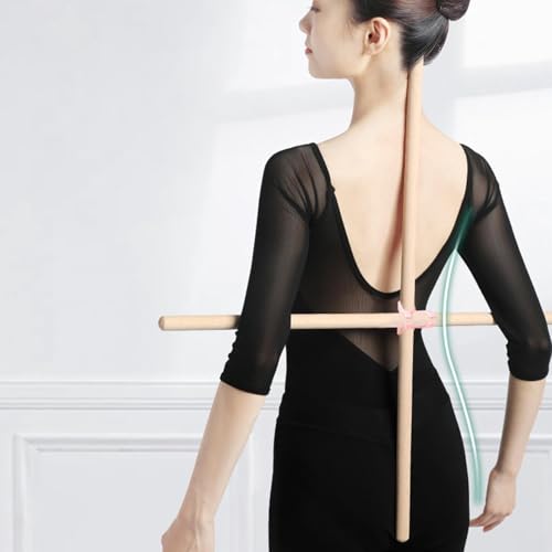 Exercise Stick 2 Pieces Pilates Stretching Pole | Back Crack Corrector Pole for Beginners Professionals Home Office Gym Studio Living Room Bedroom - size: 80cm