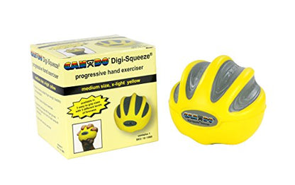 Cando Digi-Squeeze Hand Exerciser, Model Number: 10-1980 Medium - color: Yellow: X-Light, size: Medium