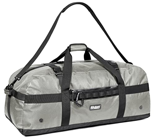 132L 36" Extra Large Heavy Duty Equipment Travel Storage Duffle Bag | 80 lb Capacity, Reinforced Base, Compression Straps & Team Lift Handles for Sports Gear, Camping, Travel & Equipment Storage - color: Grey