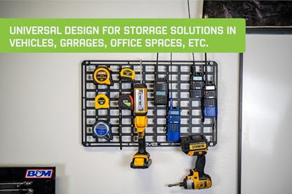 DV8 Universal Molle Panels 11" x 6" for Garages Available in 6 Sizes | Be Mounted Almost Anywhere Including Vehicles, Universal Mounting for Tools, Recovery Gear, & More - size: 11" x 6"