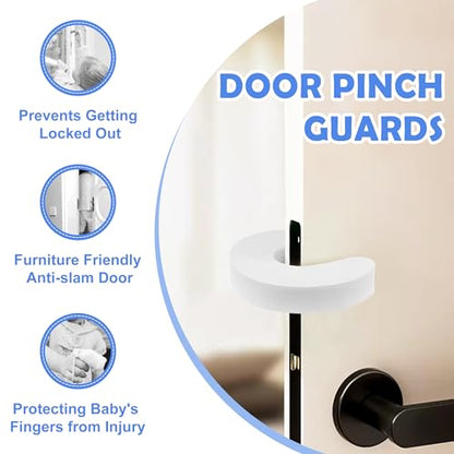 10 Pack Door Pinch Guards for Kids, Door Slam Stopper, Thick Door Finger Pinch Guard That Prevents Doors from Slamming and Baby from Getting Trapped
