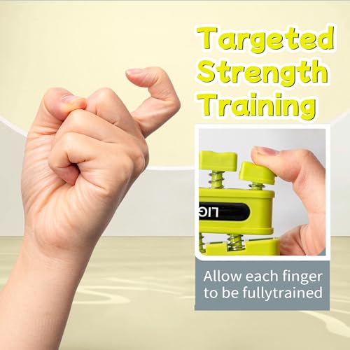 DICYWUDI Grip Strength Trainer, Finger Strength Trainer for Grip Strength Training for Fingers, Wrists, and Hands for Home, Office, Gym, Climbing, Athletes, Musicians, and Therapy - color: Pink /Yellow/Black/Red/Blue