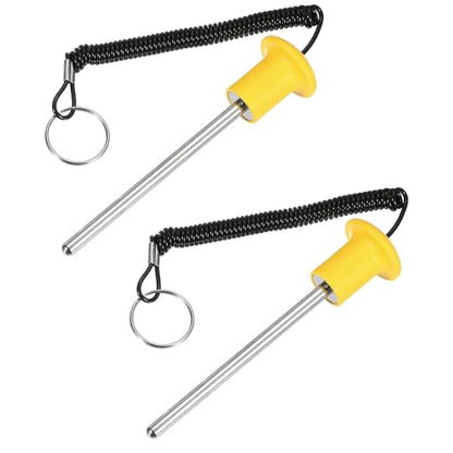 Gym Pin Weight Stack Pin Strength Training Lifting Equipment Replacement with Pull Rope Fitting for Home Gym - color: Yellow, size: 0.3 x 4.9 Inch