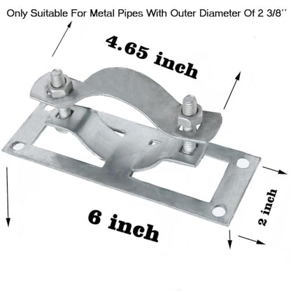 Fence Brackets SupConn(24pcs), for 2-3/8-inch Outer Diameter Metal Posts, Steel to Wood Fence Bracket, Fence Brackets for Metal Fence Posts - Fence Post Repair - size: 24pcs
