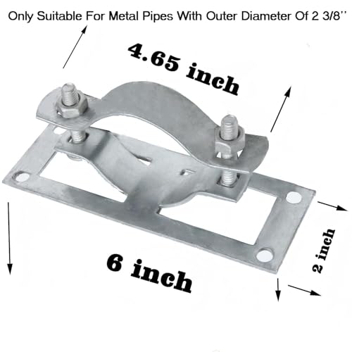2-3/8" Fence Bracket SupConn (12Pcs), Steel to Wood Fence Brackets,Fence Brackets for Metal Posts,Metal Fence Post Brackets - Fence Post Repair (Include Screws) - size: 12pcs