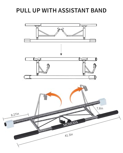 MOMODA Doorway Pull Up Bar, Home Gym Fitness Chin-Up Bar for Door Frame - color: PRO