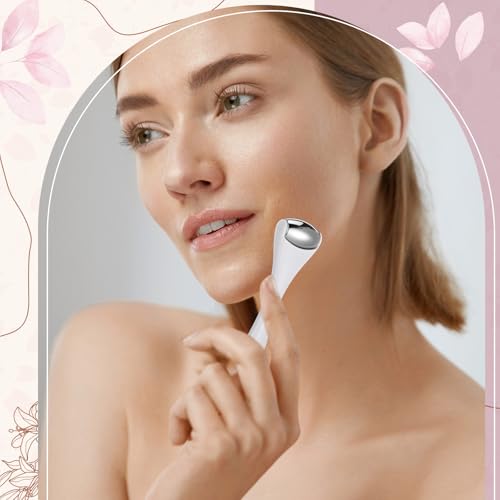 Tondiamo 2 Pcs Muscle Roller Portable Small Silicone Massager Roller Deep Tissue Muscle Massage Stick Cellulite Remover Scar Tissue Massager for Relief Face Neck Arm Back Leg(White,Metal) - color: White, style: Metal