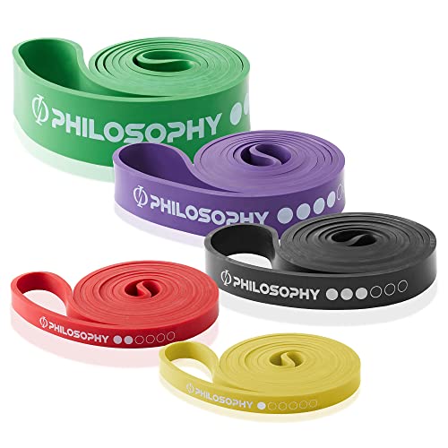 Philosophy Gym Pull Up Assist Band - Resistance Power Loop Exercise Band - style: 5 Piece