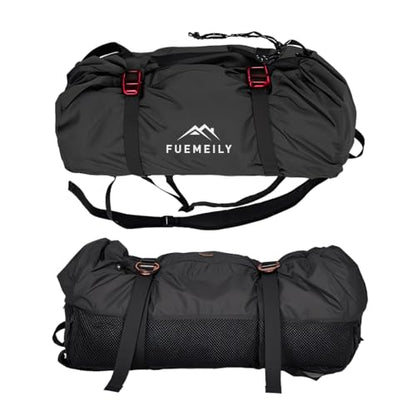 Foldable Rock Climbing Rope Bag, Black | Large Capacity, Folding Rope Storage Backpack, Adjustable Straps Outdoor Climbing Gears - color: 2-black