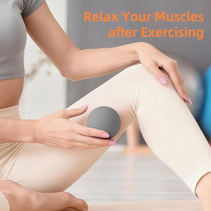 Massage Lacrosse Balls for Myofascial Release, Trigger Point Therapy | Foot Massage Ball to Relieve Plantar Fasciitis, Muscle Soreness - color: Gray