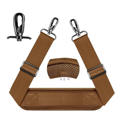 ZINZ 75" Shoulder Strap with Fixed Pad and Dual Balanced Buckles，Khaki - color: Khaki