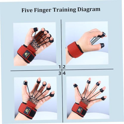 Finger Extensor Trainer Finger Stretcher Exerciser 60LB Finger Extensor Trainer Finger Resistance Band Finger Strengthener for Hand Red 18x5 cm