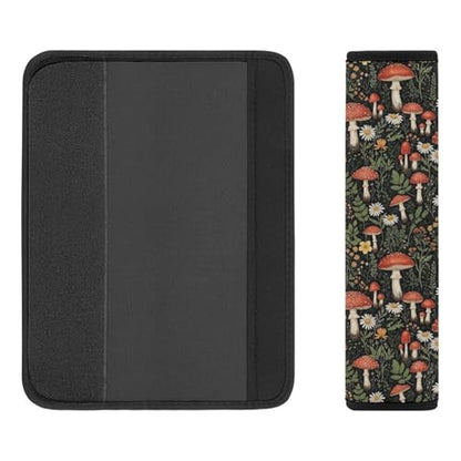 2PCS Mushroom Floral Weedleaf Car Seat Straps Shoulder Pads Soft Padded Seat Belt Cushion for Adult Use, Car Seats Pushchair Strollers High Chair Pushchair, Anti-Slip Pad - color: Pattern 575