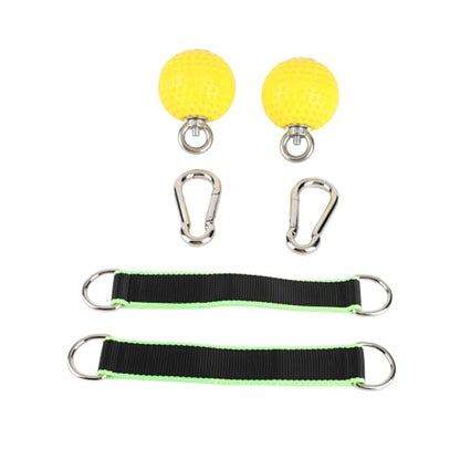 Rock Climbing Grip Balls, 2.8 Inch Solid Plastic Anti Skid Design with Stainless Steel Hooks and Nylon Webbing, for Grip Strength Training and Pull Ups