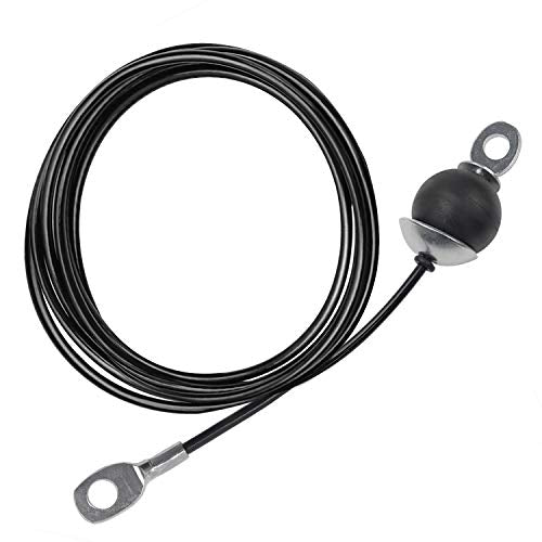 LFJ Replacement Gym Cable with Stopper Ball Fitness Pulley Cable Steel Wire Rope for Cable Machine Home Gym Weight Lift Pulley System - color: Black, size: 79"-Type A