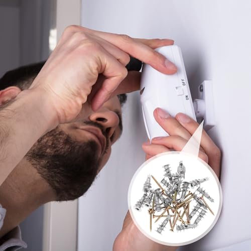 20 Sets Hollow Wall Anchors and Screw Kit with Spiral Design for Secure Fixing, Zinc Alloy and Iron Material, for Hanging Bathroom and Kitchen Accessories