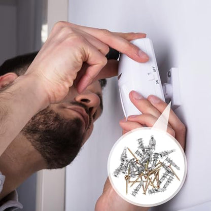 20 Sets Hollow Wall Anchors and Screw Kit with Spiral Design for Secure Fixing, Zinc Alloy and Iron Material, for Hanging Bathroom and Kitchen Accessories